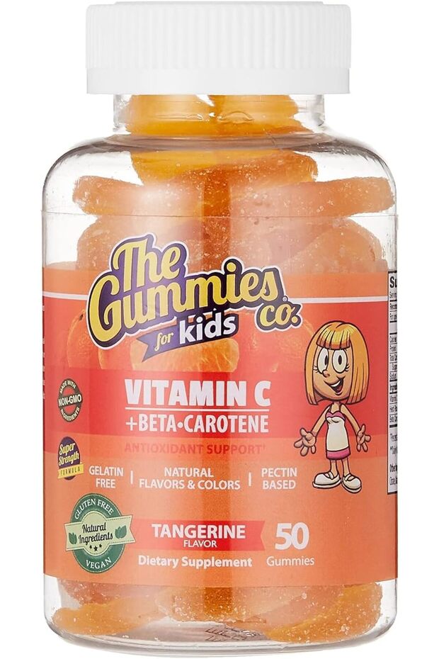 Vitamin C + Beta Carotene Tangerine Gummies for Kids (50s)