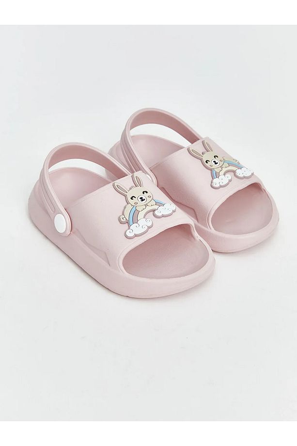 LCW STEPS Pembe Baskılı Kız Çocuk Plaj Sandaleti - 1