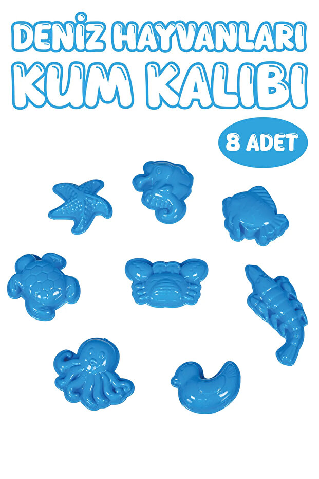 Kinetik Kum Kalıbı Deniz Hayvanları 8 Adet - 1