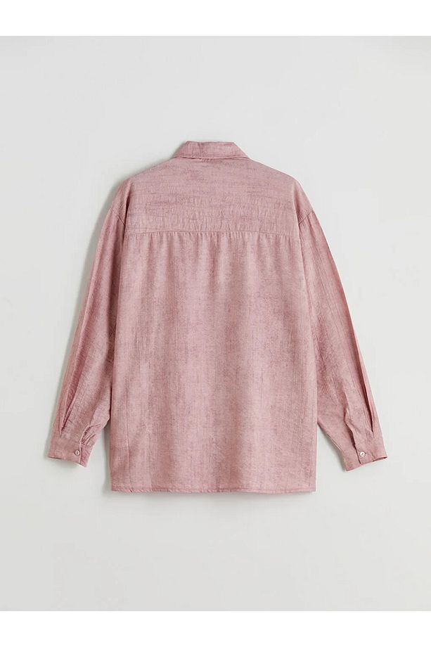 LCW Modest Pembe Dokulu Kadın Gömlek Tunik - 2