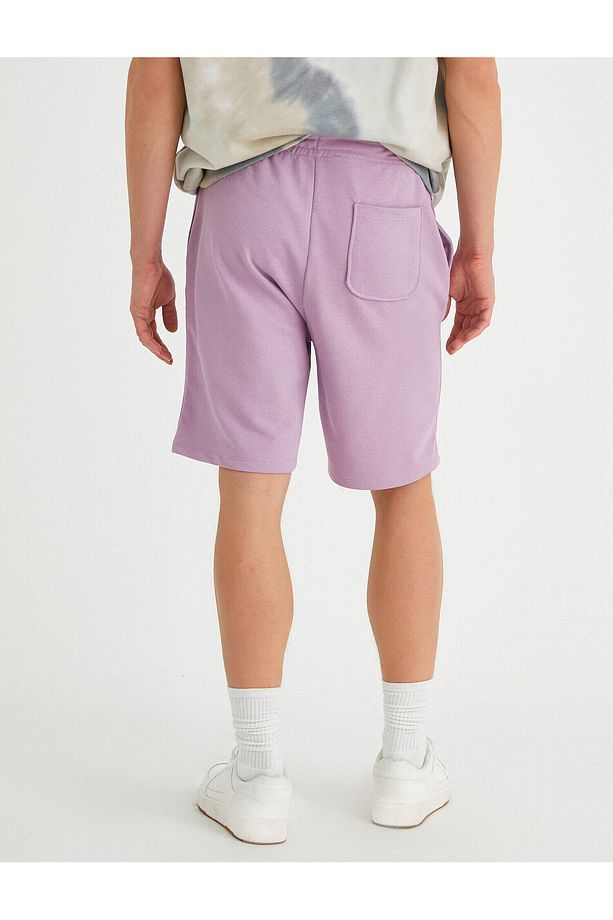 Slim Fit Kurt Işlemeli Şort - 4