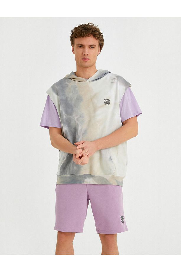 Slim Fit Kurt Işlemeli Şort - 2