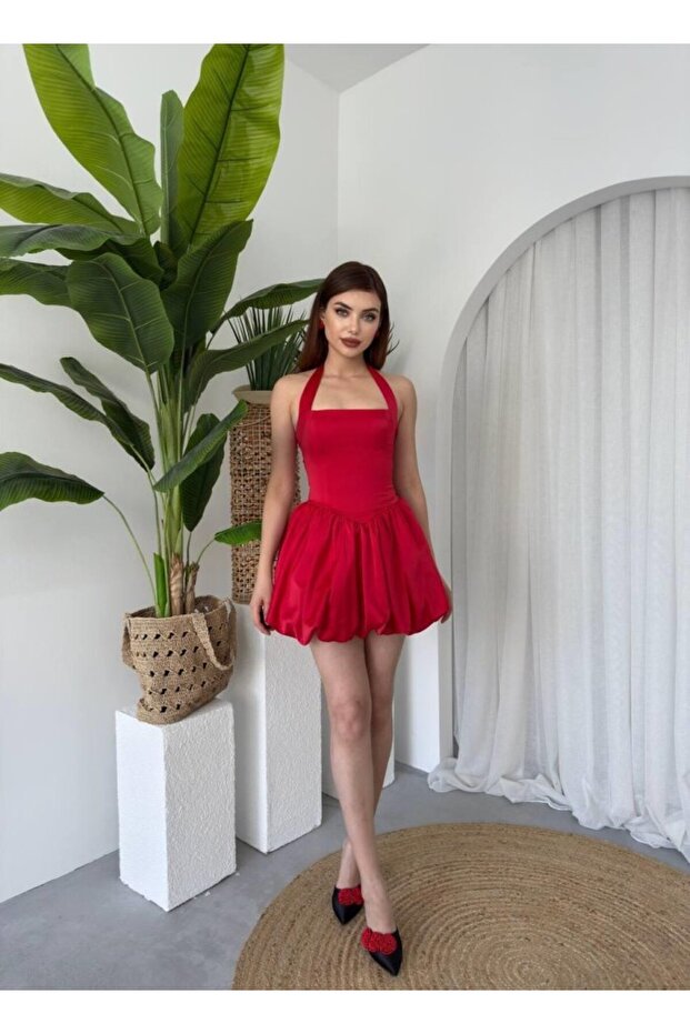 Slim Mini Elbise - 4