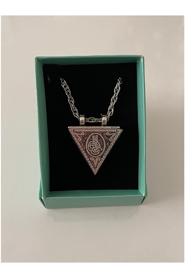 Triangle Allah Written Cevşen Prayer Necklace