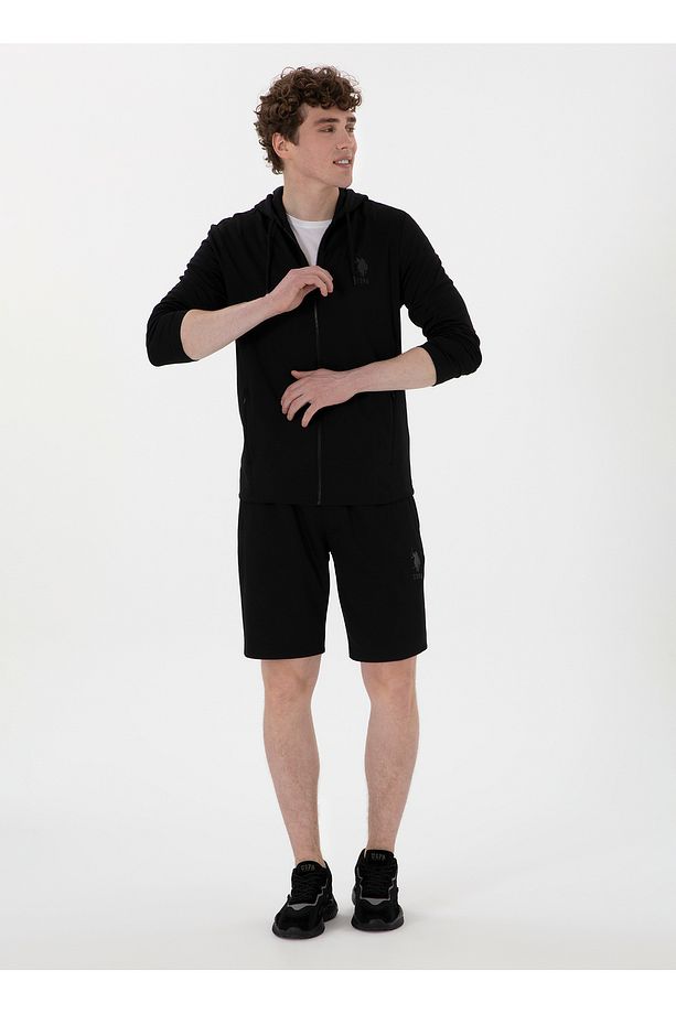Siyah Erkek Regular Fit Sweat Şort TEROY - 3
