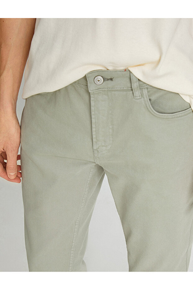 Slim Fit Basic Trousers 5 Pockets - 5