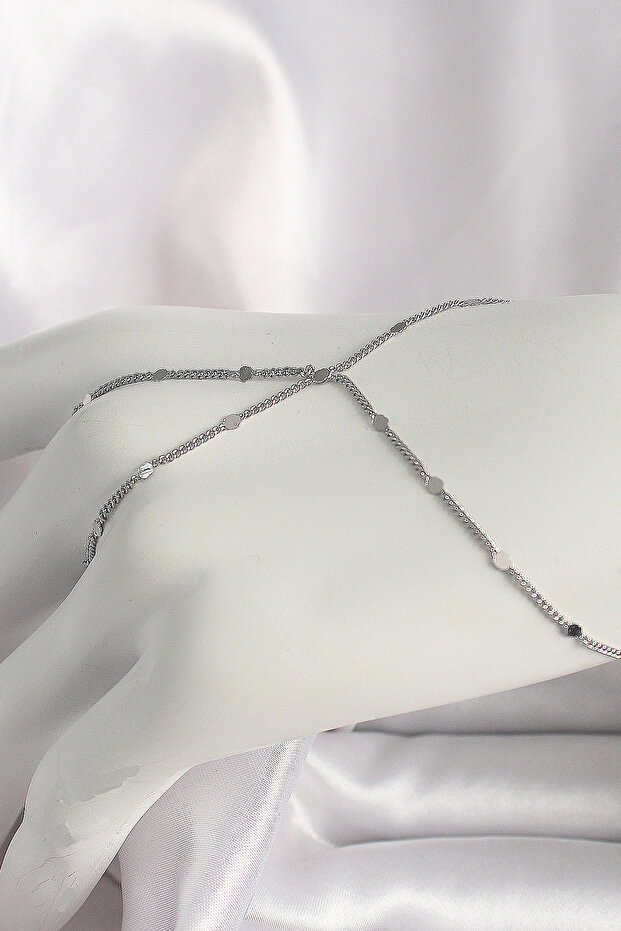 Brass Silver Color Women's Shahmeran with Sequin Detail