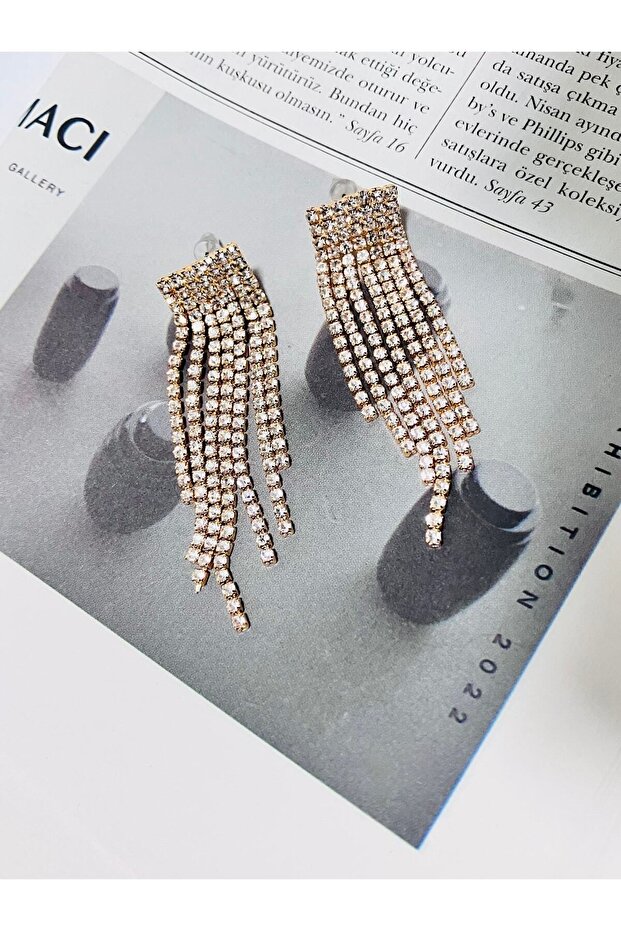 Gold Waterway Steel Earrings