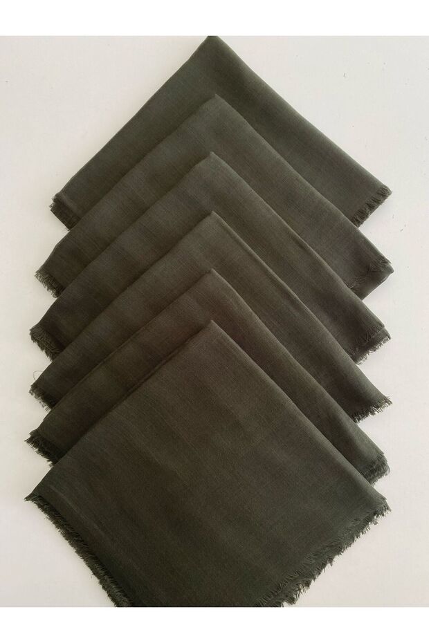 6 قطع من قماش القطن ذو اللون الصلب - 1