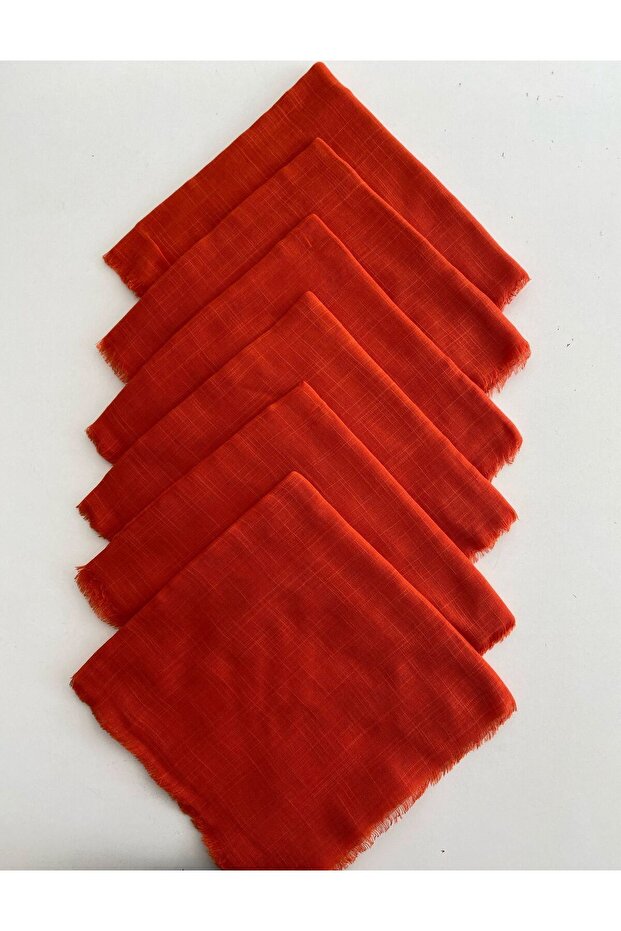 6 قطع من قماش القطن ذو اللون الصلب - 1