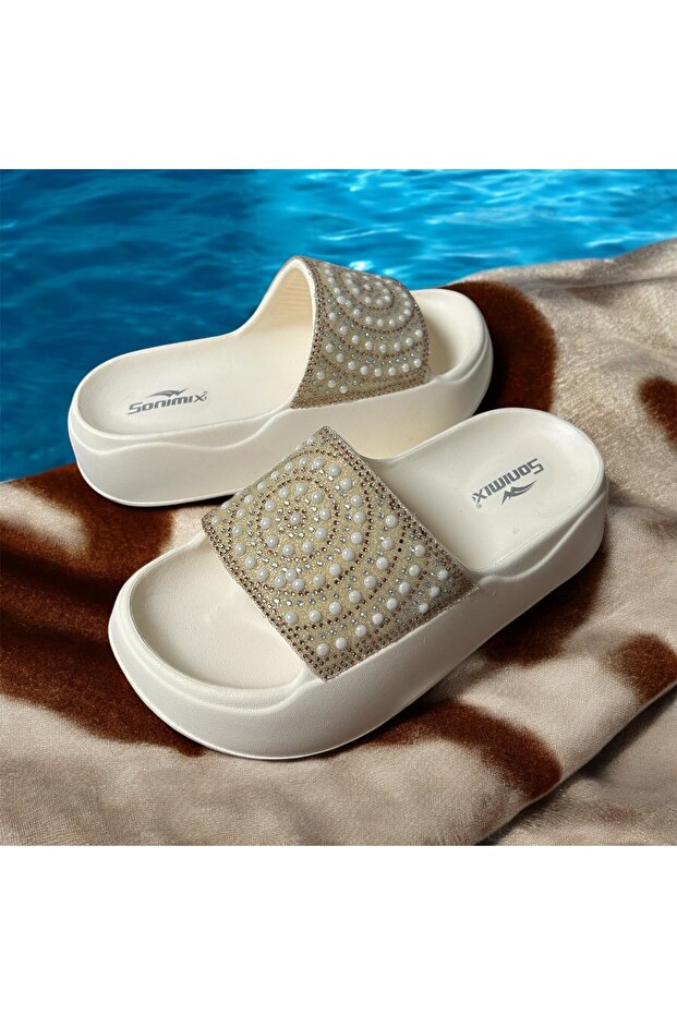 Wedge Heels Stone Ultra Light Beach Daily Use Slippers for Sea Pool