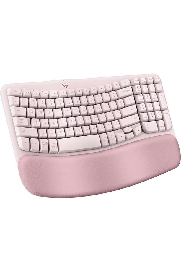 Wave Keys Kablosuz Bluetooth İngilizce Q Pembe Klavye - 1