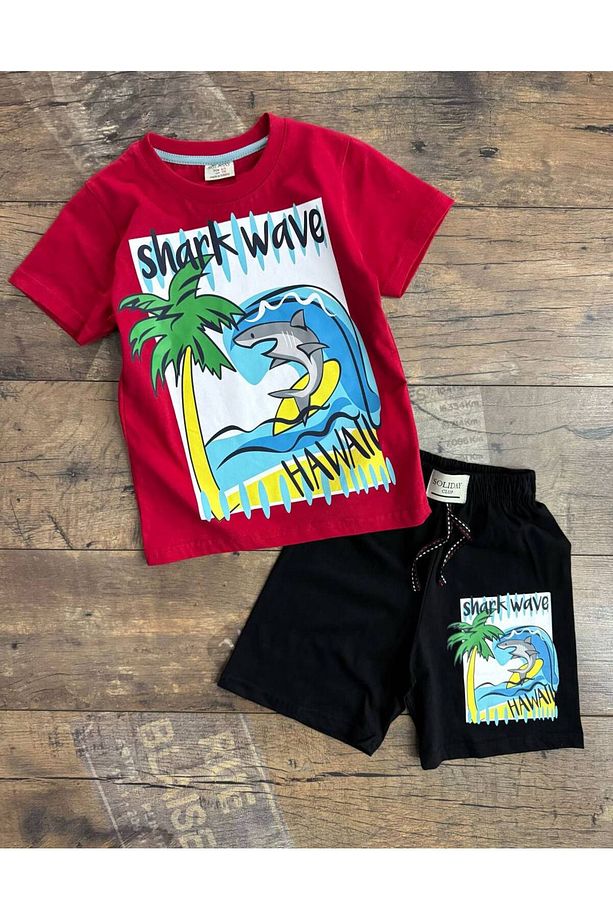 SHARK WAVE HAWAİİ ŞORT TAKIM - 1
