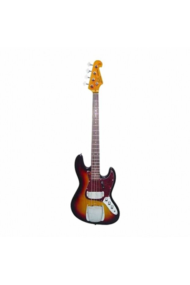 SJB62C+/3TS Tortoise Shell Pickguard Bas Gitar (3-Tone Sunburst) - 1