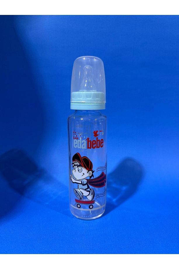 Lüks Eda Cam Biberon 225ml Mavi Renk - 1