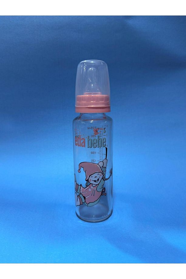 Lüks Eda Cam Biberon 225ml Pembe Renk - 1
