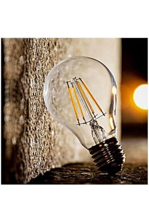 KDROGLU Geldi 4w A60 Rustik Led Ampul Şeffaf Cam Dim Edilebilir 10 Adet Lambam 3200k Gün Işığı - 2