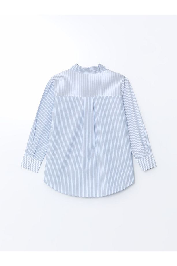 LCW Modest Çizgili Poplin Kadın Gömlek Tunik - 6