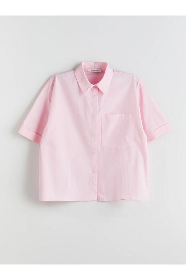 LCW Vision Pembe Oversize Poplin Kadın Gömlek - 1