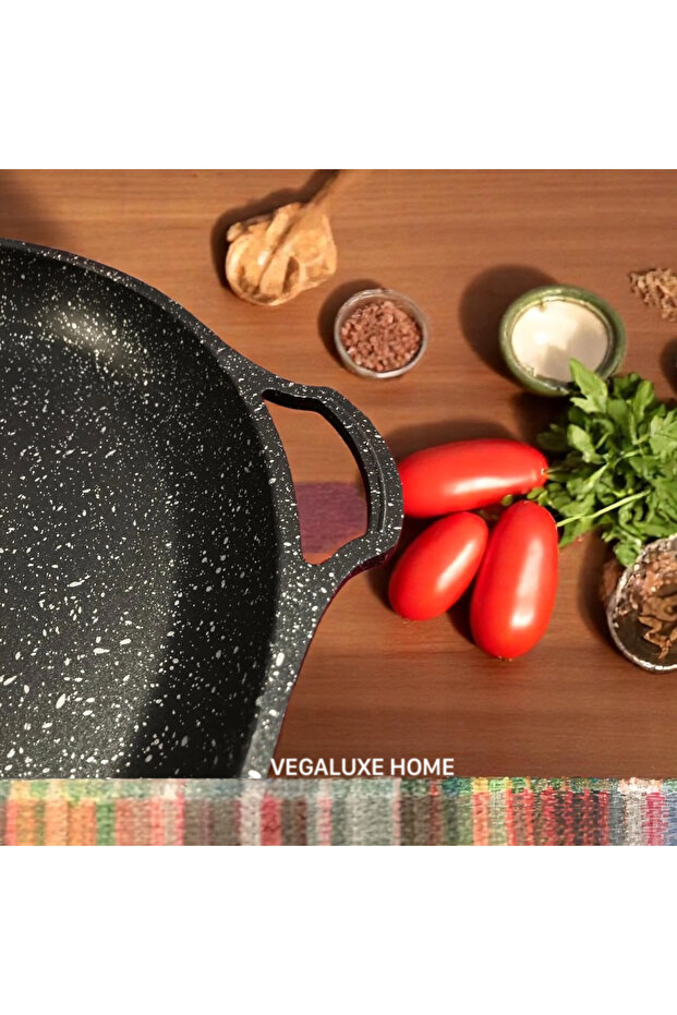 DÖKÜM GÖZLEME ÇİFT KULP 36 CM SİYAH - 2