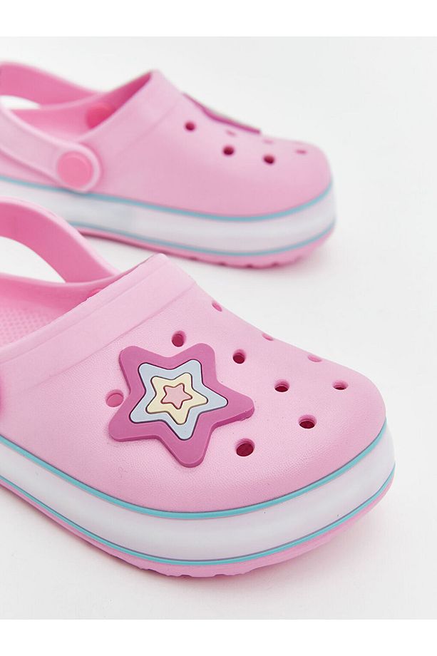 LCW STEPS Pembe Baskılı Tabanı Işıklı Kız Bebek Plaj Sandaleti T T - 4