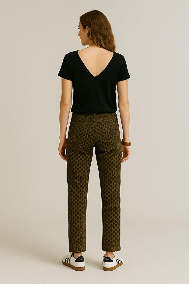 2 Pieces Front and Back V-Neck Basic T-Shirts - 6