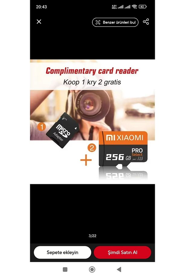 Yüksek Hızlı Hafıza Kartı 256 Gb U3 Sınıf 10 A2 Pro Select Veya Pro Plus Tf Kart Okuyucu Adaptörü - 4