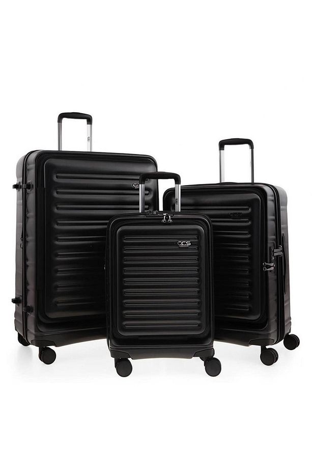 ÇÇS 5238 Lüx 3 Lü Valiz Seti Siyah - 1