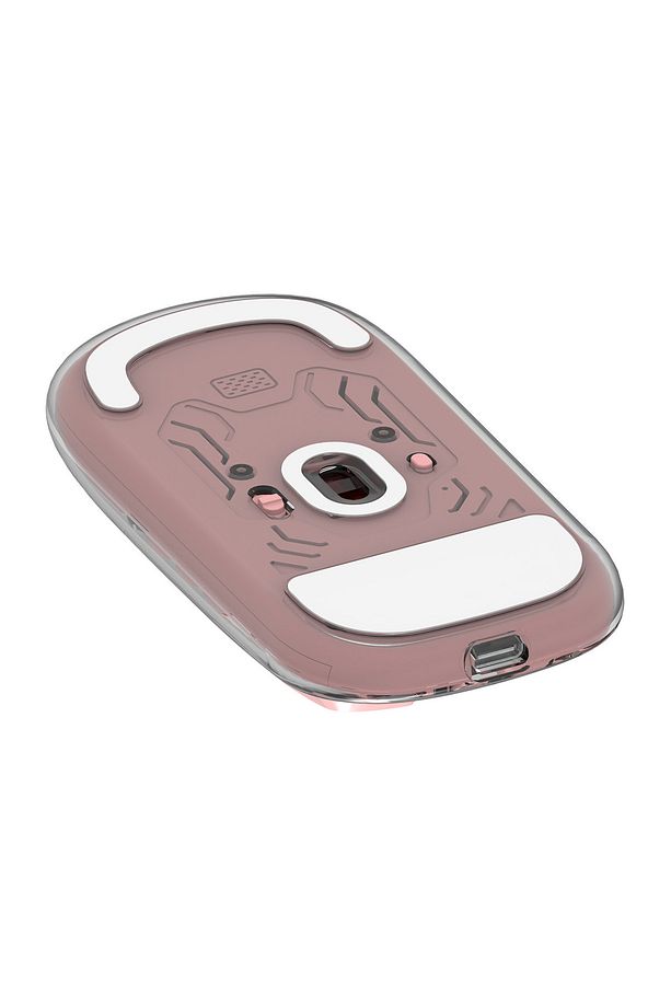 OPAL Şarj Edilebilir Sessiz Pembe Transparan RGB 2in1 2BT ve 2.4GHz Kablosuz Mouse - 6