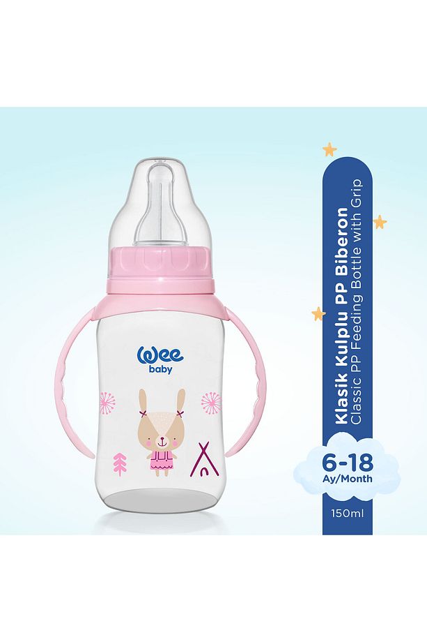 Klasik Kulplu Pp Biberon 150 ml - Pembe - 3