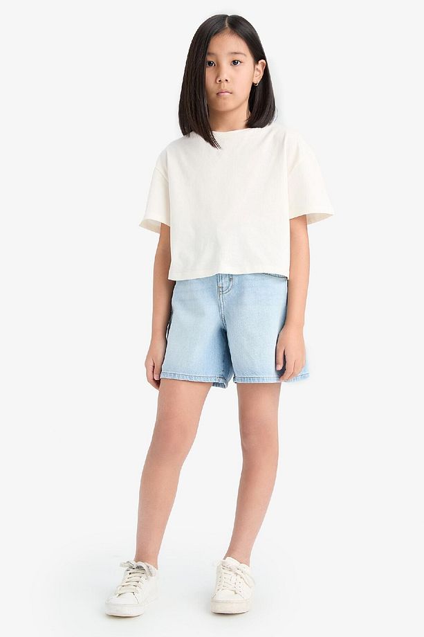 Kız Çocuk Jean Şort E0110A825SM - 5