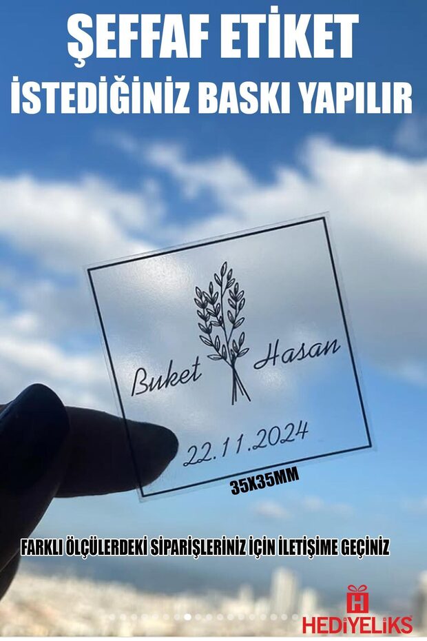 Şeffaf Etiket Sticker - 1