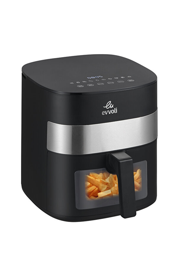 6L Air fryer with 10 preset programs,1500W, Transparent Window, EVKA-AF6010T