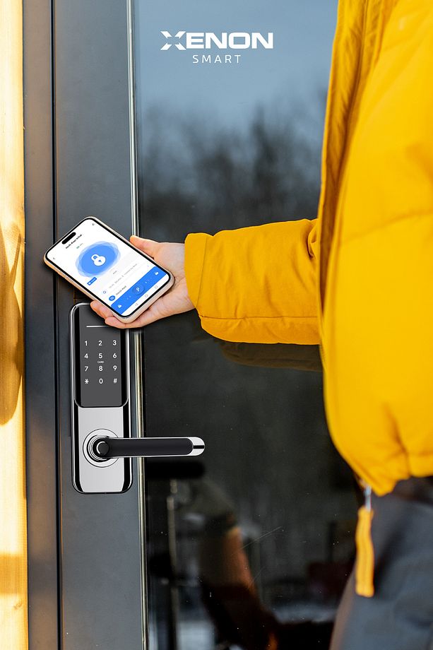 Akıllı Kapı Kilidi Mobil App Parmak Izi Şifre Rfıd Wi-fi Google Home & Alexa Kontrollü Kilit X8051 - 6