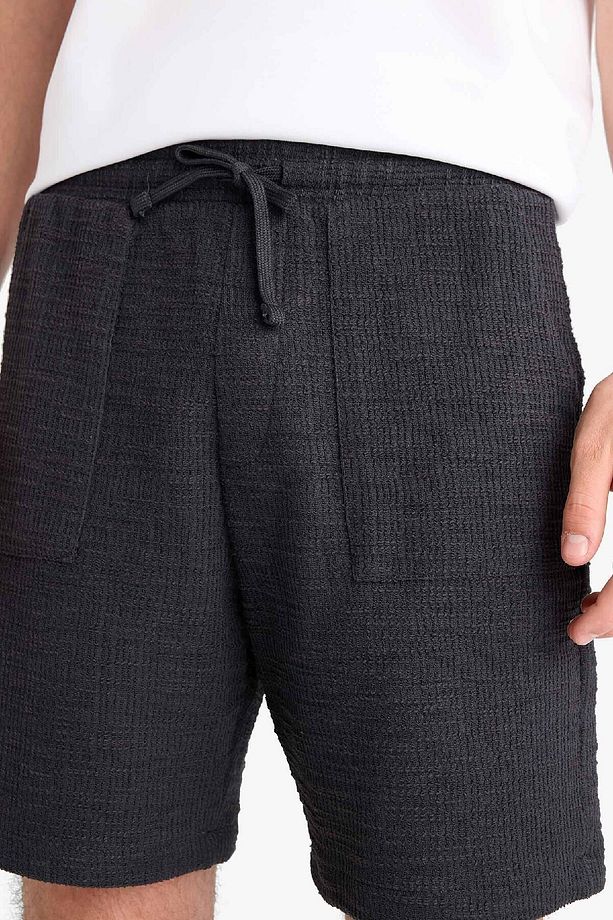Relax Fit Beli Bağcıklı Bermuda Şort E1236AX25SM - 5