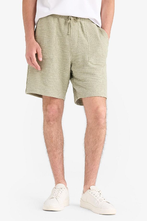 Relax Fit Beli Bağcıklı Bermuda Şort E1236AX25SM - 1