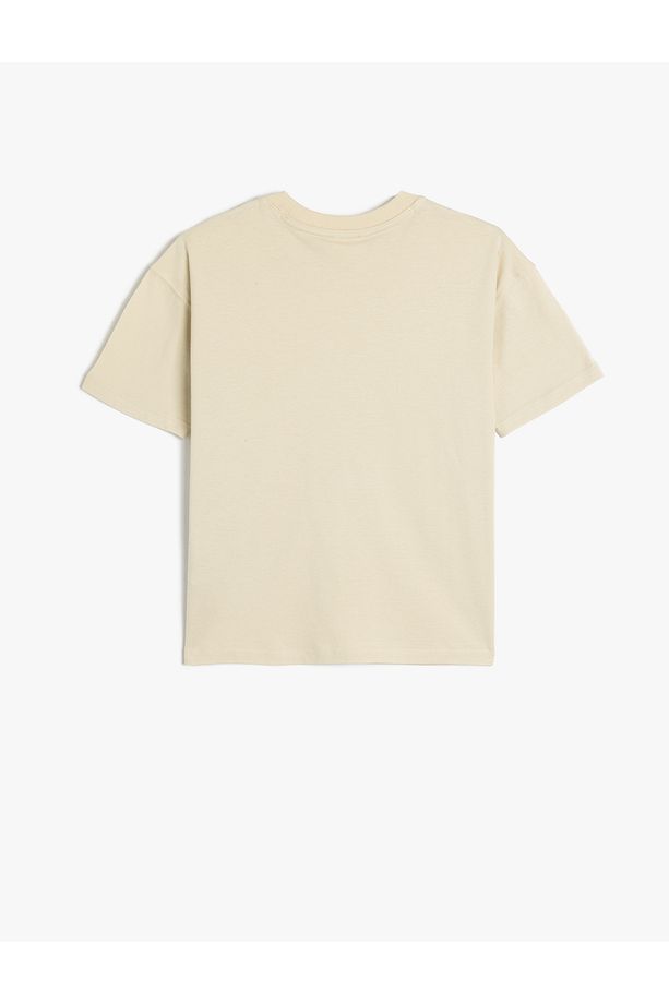 Basic Oversize Tişört Kısa Kollu Bisiklet Yaka Pamuklu - 2