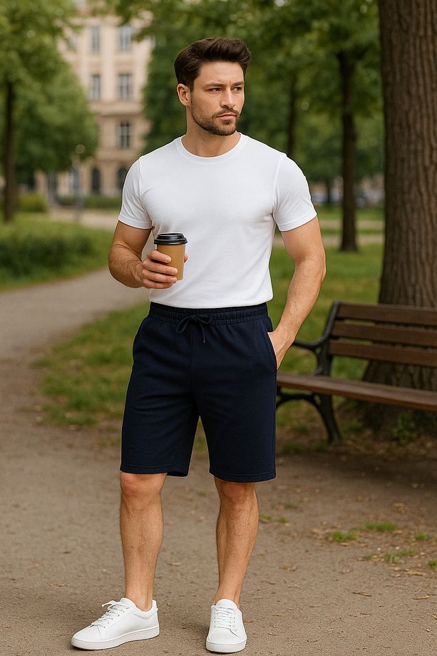 Erkek Lacivert Regular Fit Şort & Bermuda - 1