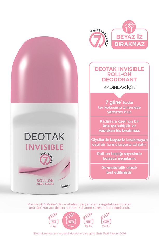 Invisible Kadın 7 Güne Kadar Etkili Roll-on Deodorant 35 ml X 3 Adet - 3