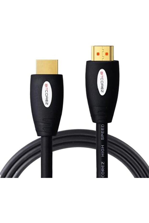 Bitcorez HDMI Copper Cable 2M - Support 3D and 4K (Gold Plated) 30AWG 60hz Jacket: PVC Black