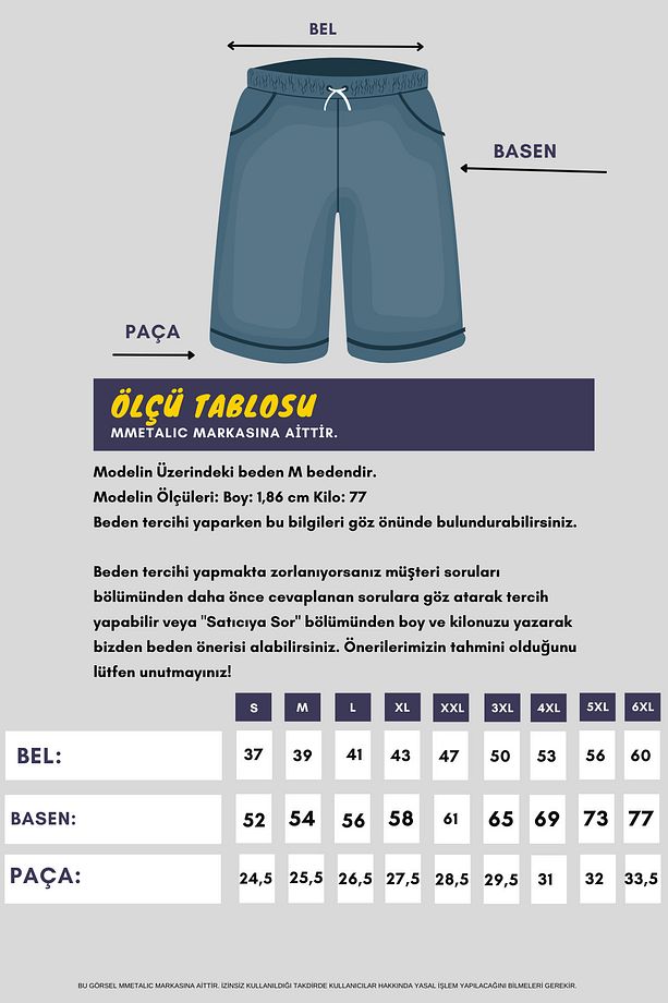 Erkek Lacivert Regular Fit Şort & Bermuda - 7
