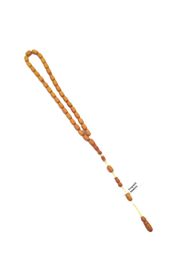 مسبحة كهرمان ناري مجعد - 1