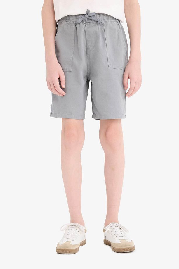 Erkek Çocuk Beli Lastikli Cepli Gabardin Şort E3359a825hs - 4