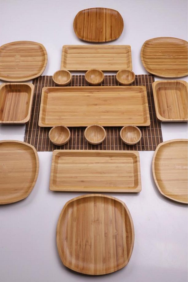 Bambu Elegance 6 Kişilik 17 Parça Doğal Bambu Kahvaltı Takımı - Kahvaltı Seti - 3