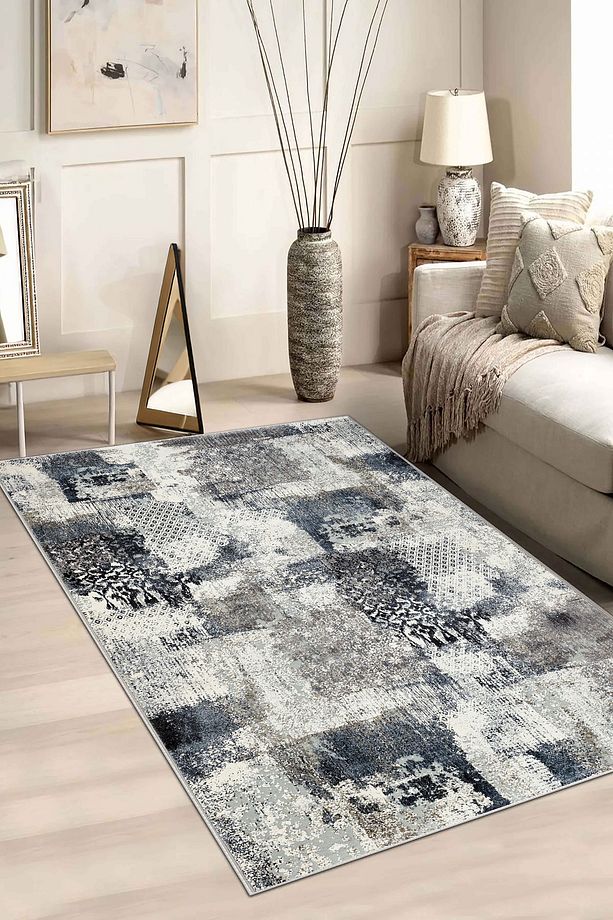 Makinede yıkanabilir kaymaz taban leke tutmaz mutfak halısı salon halısı ve yolluk/8067 Dikdörtgen - 2