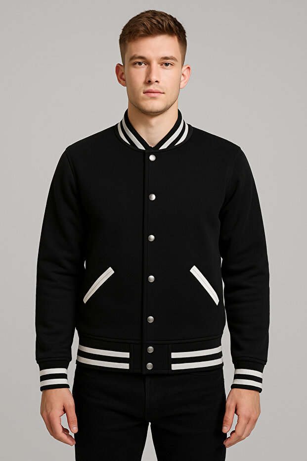 Basic 2025 Oversize Premium Kolej Ceketi %100 Pamuk - 5