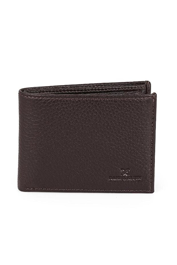 Dkl0789-3 Men's Brown Wallet & Card Holder Made of Real Leather