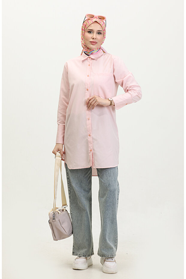 تونيك سلمون بأزرار - موديل 4820-06 - 2