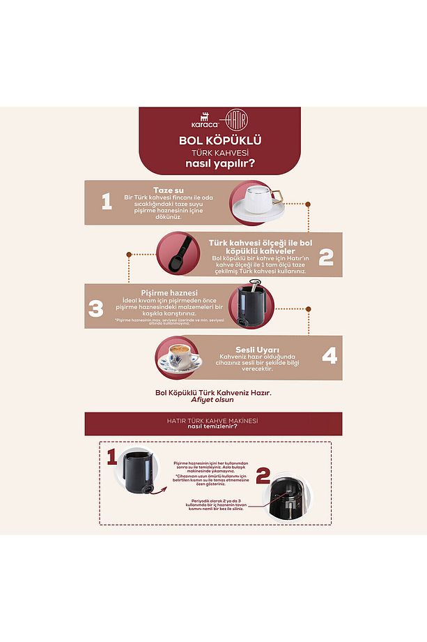 Hatır Plus Filtre Kahve Makinesi , Sütlü İçecek, Türk Kahvesi ve Çay Makinesi 5 ürün 1 arada - 4
