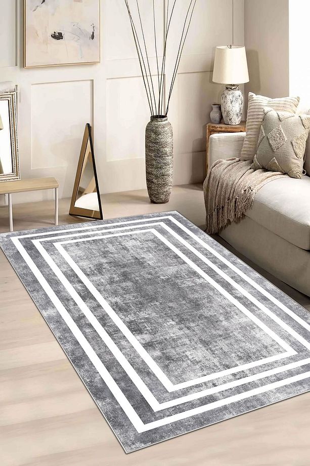 Makinede yıkanabilir kaymaz taban leke tutmaz mutfak halısı salon halısı ve yolluk/8052 Dikdörtgen - 1